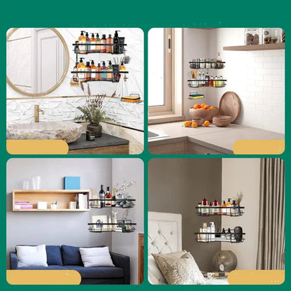 Transformez Votre Salle de Bain Sans Percer : Le Set Complet de Rangement de Douche Adhésif.