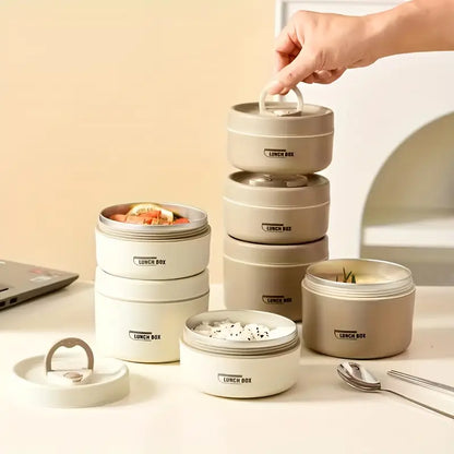 Gardez vos Repas Chauds et Frais avec Style : Le Set Lunch Box Isotherme et ses 4 Contenants en Inox.