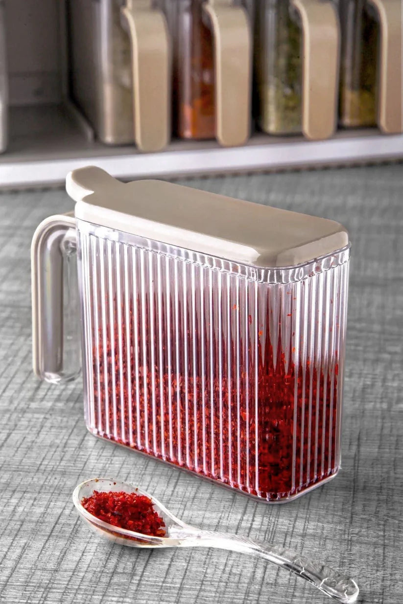 Set Complet de 12 Bocaux à Épices Muraux | Support Adhésif, Cuillères & Étiquettes Inclus.