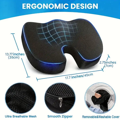 Le Secret d'une Assise Parfaite : Votre Coussin Orthopédique à Mémoire de Forme pour un Soutien Optimal.