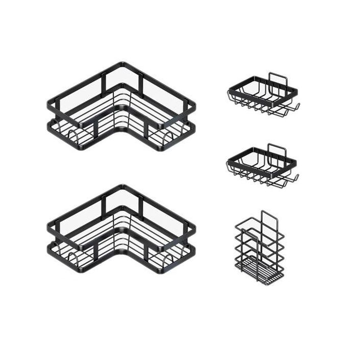 Transformez Votre Salle de Bain Sans Percer : Le Set Complet de Rangement de Douche Adhésif.