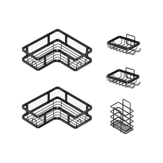 Transformez Votre Salle de Bain Sans Percer : Le Set Complet de Rangement de Douche Adhésif.