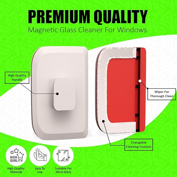 Le Lave-Vitre Magnétique Double Face : La Révolution pour des Fenêtres Impeccables Sans Risque.