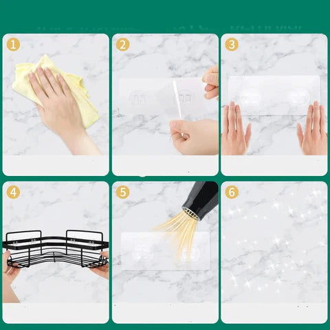 Transformez Votre Salle de Bain Sans Percer : Le Set Complet de Rangement de Douche Adhésif.