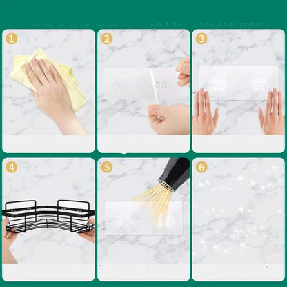Transformez Votre Salle de Bain Sans Percer : Le Set Complet de Rangement de Douche Adhésif.