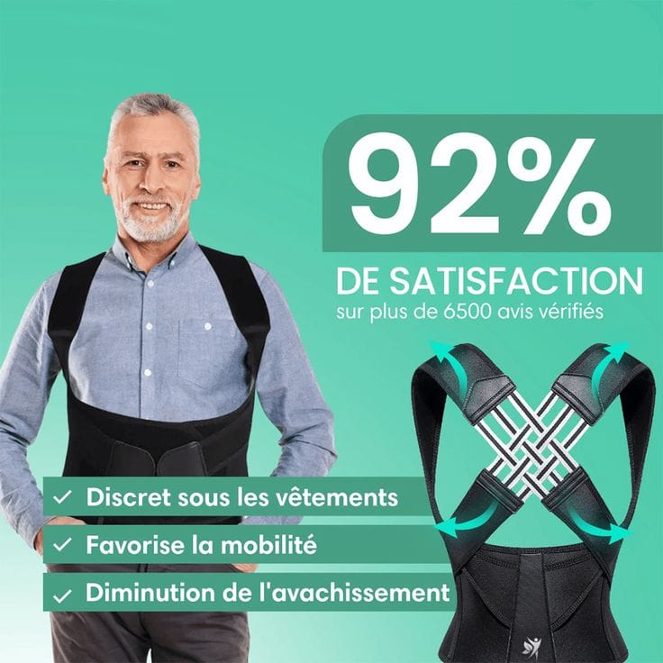 Redressez votre posture et boostez votre confiance dès les premiers jours 🔥Correcteur de Posture Professionnel – Confort & Résultat Immédiat