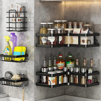 Transformez Votre Salle de Bain Sans Percer : Le Set Complet de Rangement de Douche Adhésif.