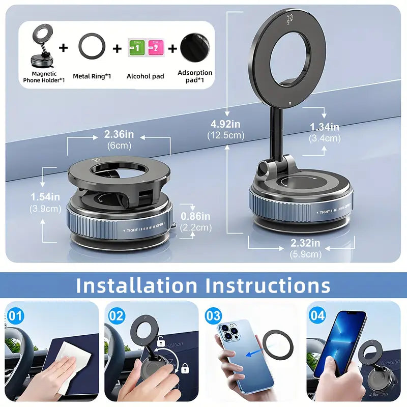 Le Support de Voiture Révolutionnaire : Fixation Magnétique 360°, Stabilité Inégalée et Design Premium.