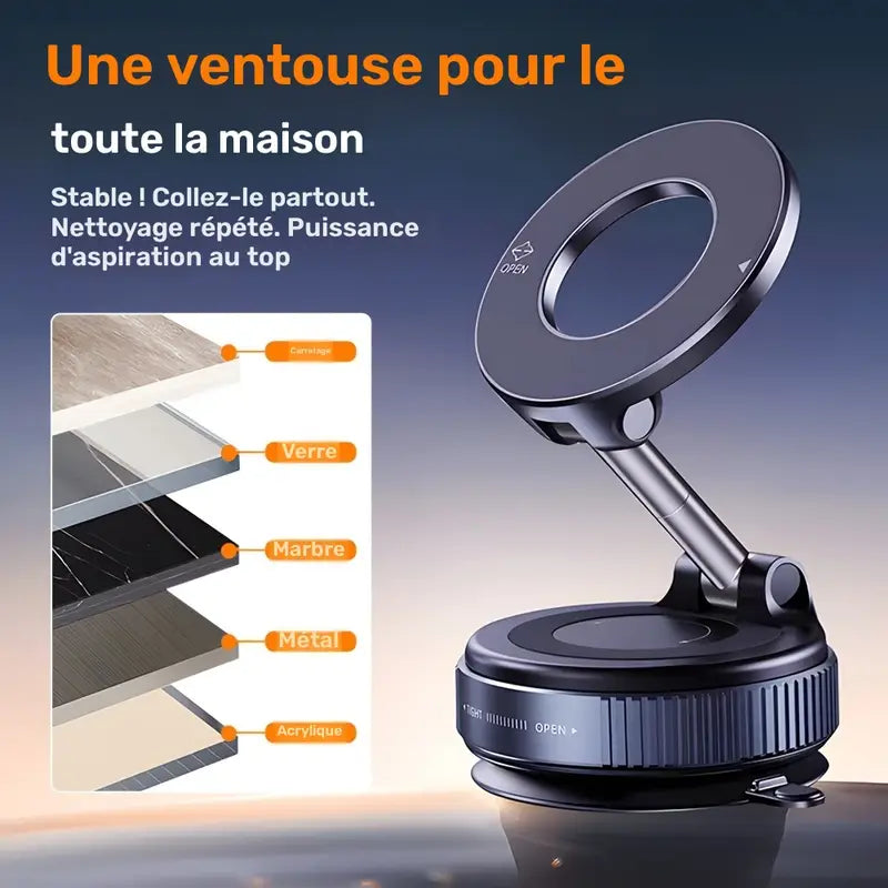 Le Support de Voiture Révolutionnaire : Fixation Magnétique 360°, Stabilité Inégalée et Design Premium.