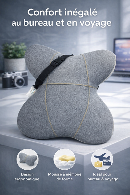Oreiller confort ultime - Conception ergonomique pour le travail et les voyages