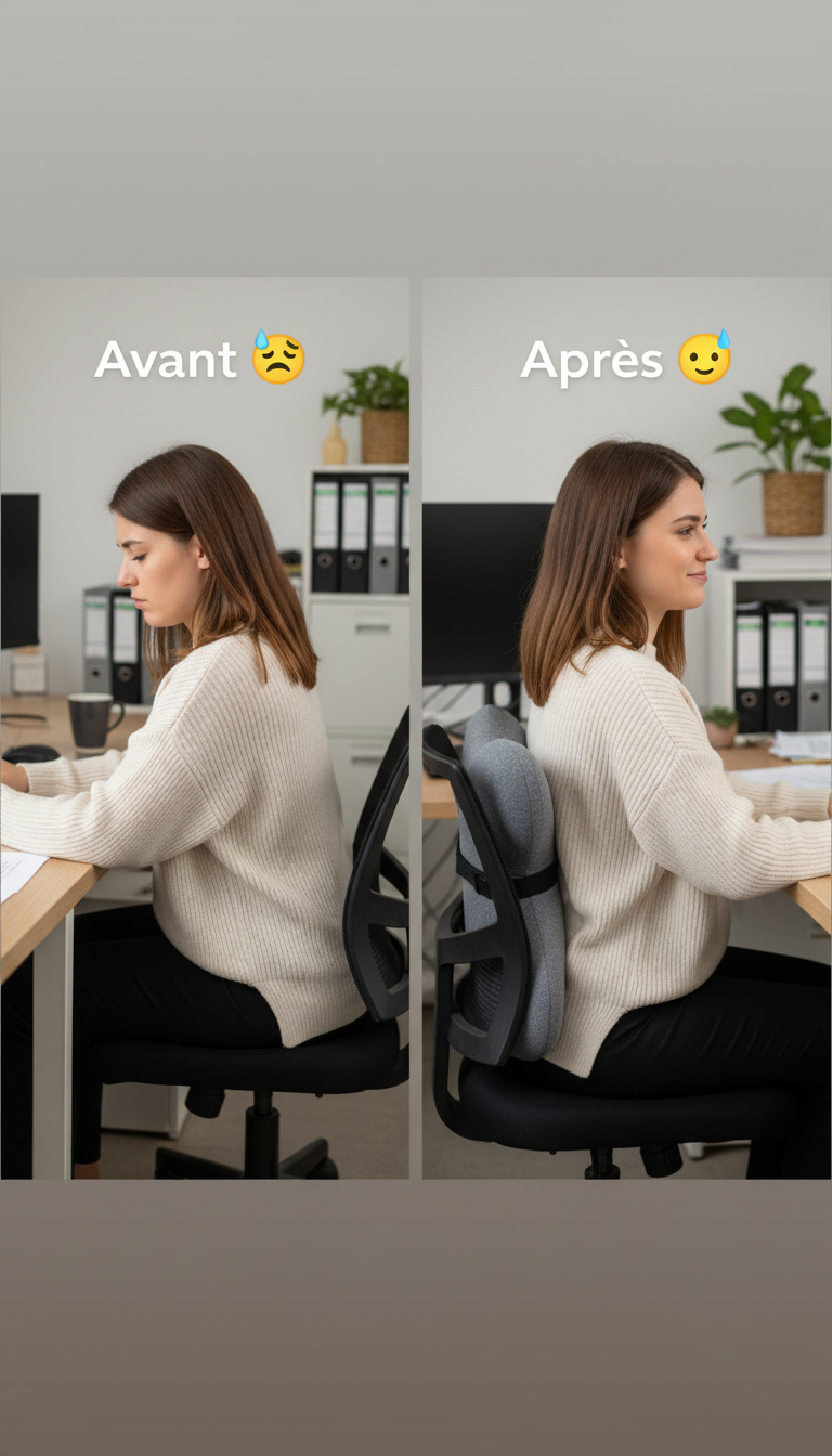 Oreiller confort ultime - Conception ergonomique pour le travail et les voyages