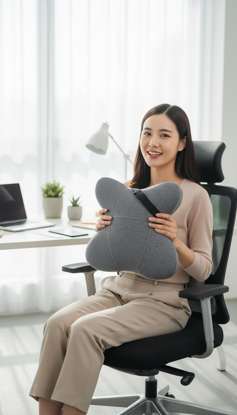 Oreiller confort ultime - Conception ergonomique pour le travail et les voyages