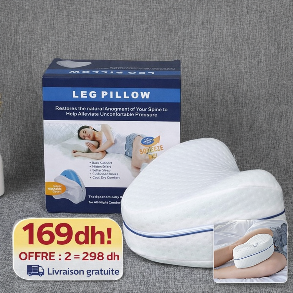 Coussin Orthopédique Ergonomique pour Jambes – Soutien Optimal & Confort Médical